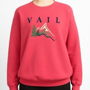 Vail Embroidered Sweatshirt – Pink (Gildan Heavy Blend)